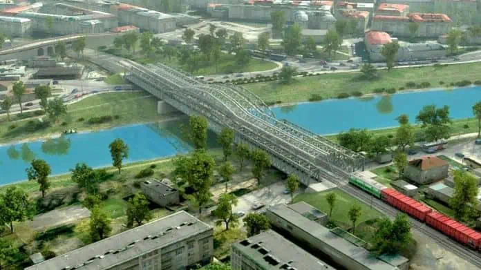 Nowy most kolejowy w Przemyślu