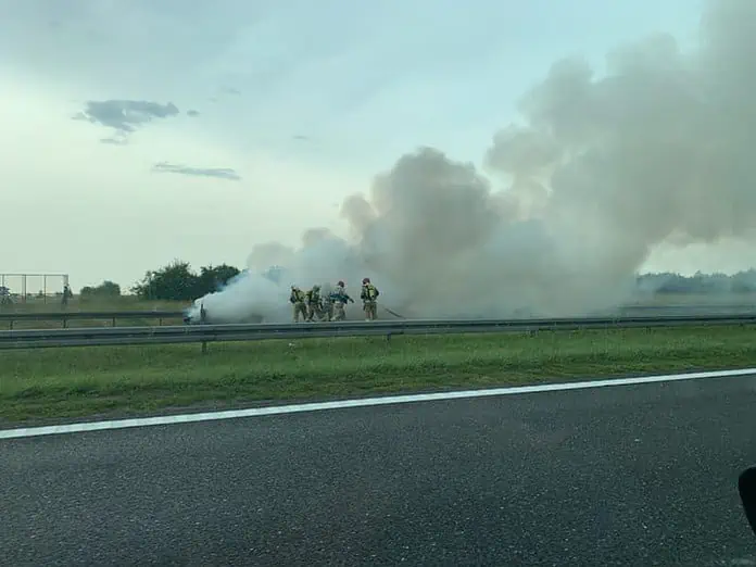 Pożar na A4