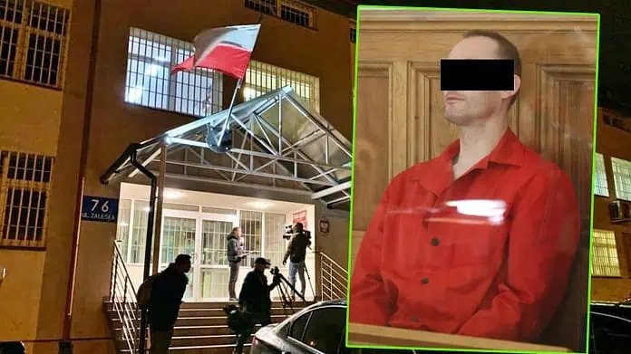 Artur R. w sądzie odpowiada za zabójstwo więziennej psycholog | Fot. Inres24.pl